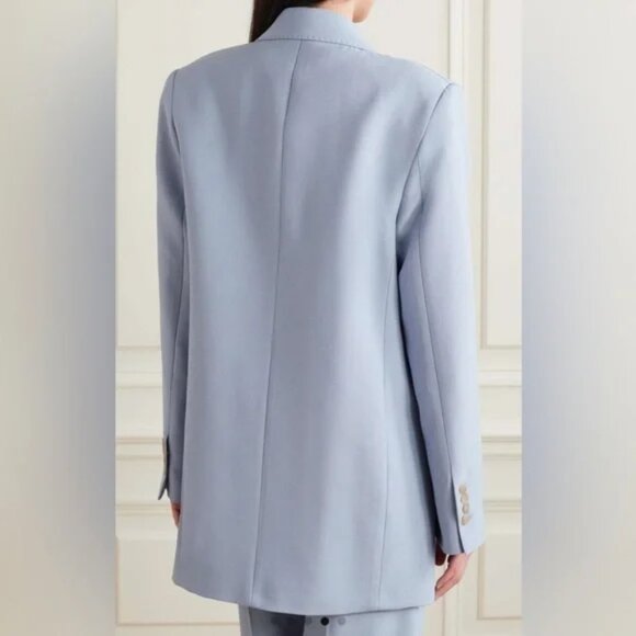 KHAITE Balton Double Breasted Blazer, Blue, sz 4 - Picture 6 of 8